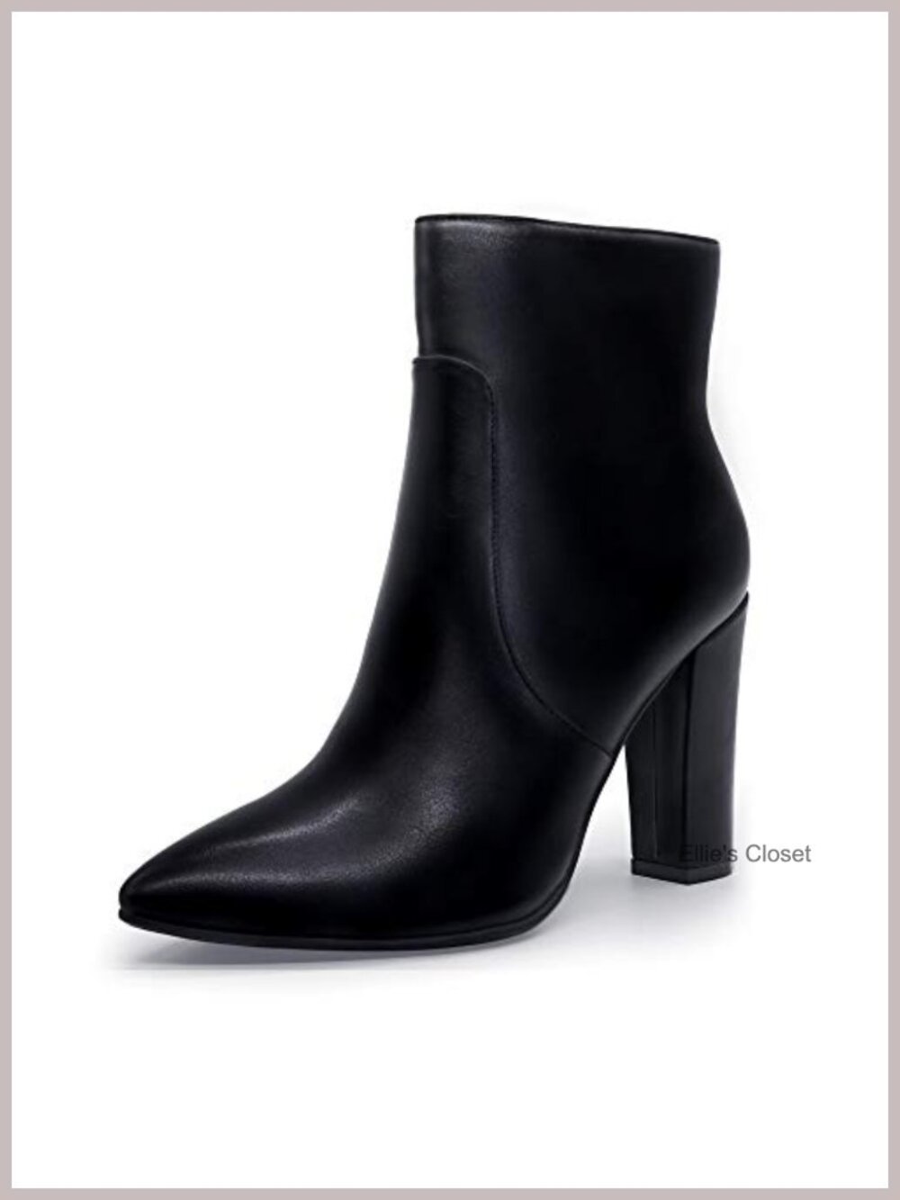 IDIFU Pointed Toe High Heel Ankle Boots Dressy Booties